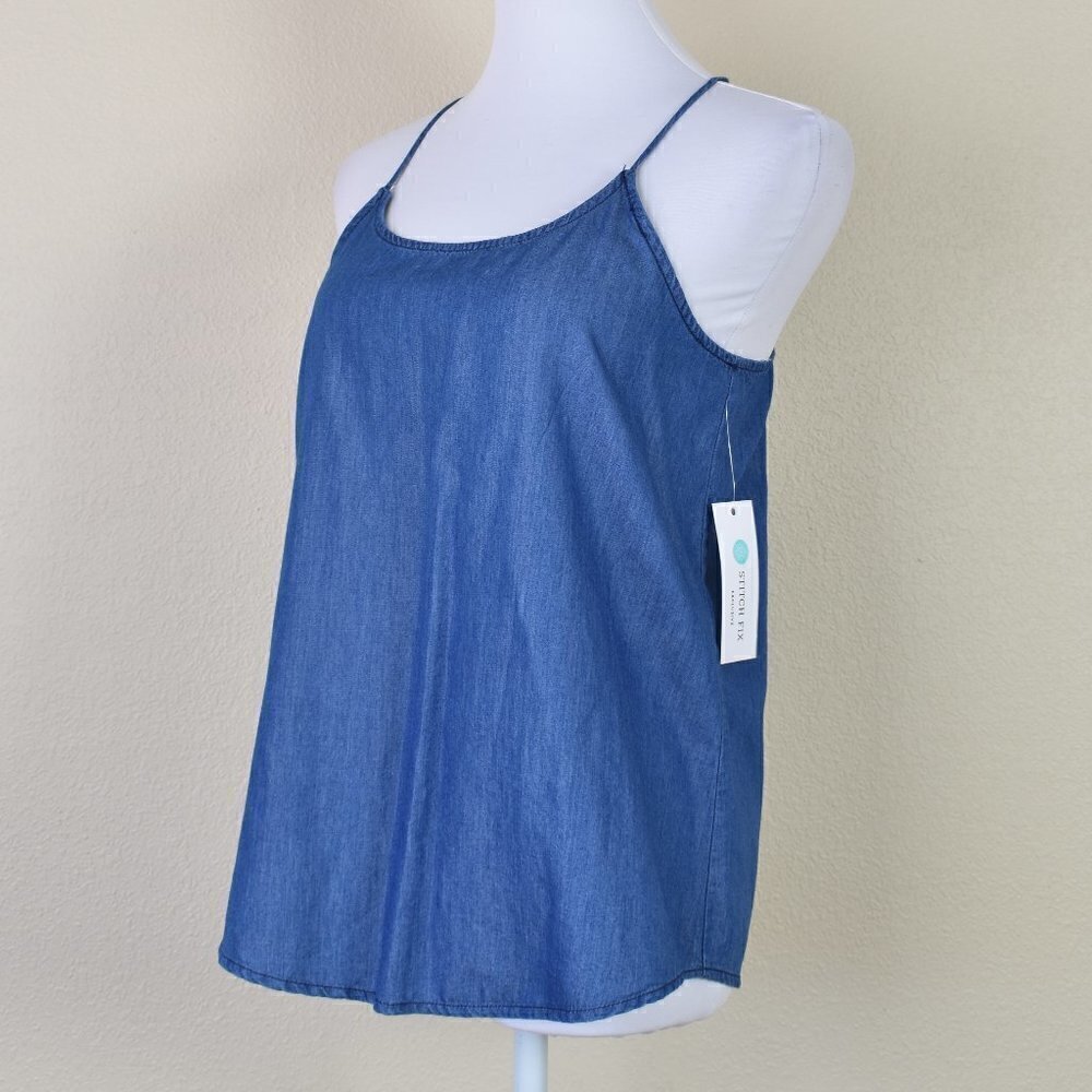 Stitch Fix Your Story Klare Chambray Tank Top NEW XS - Picture 4 of 8